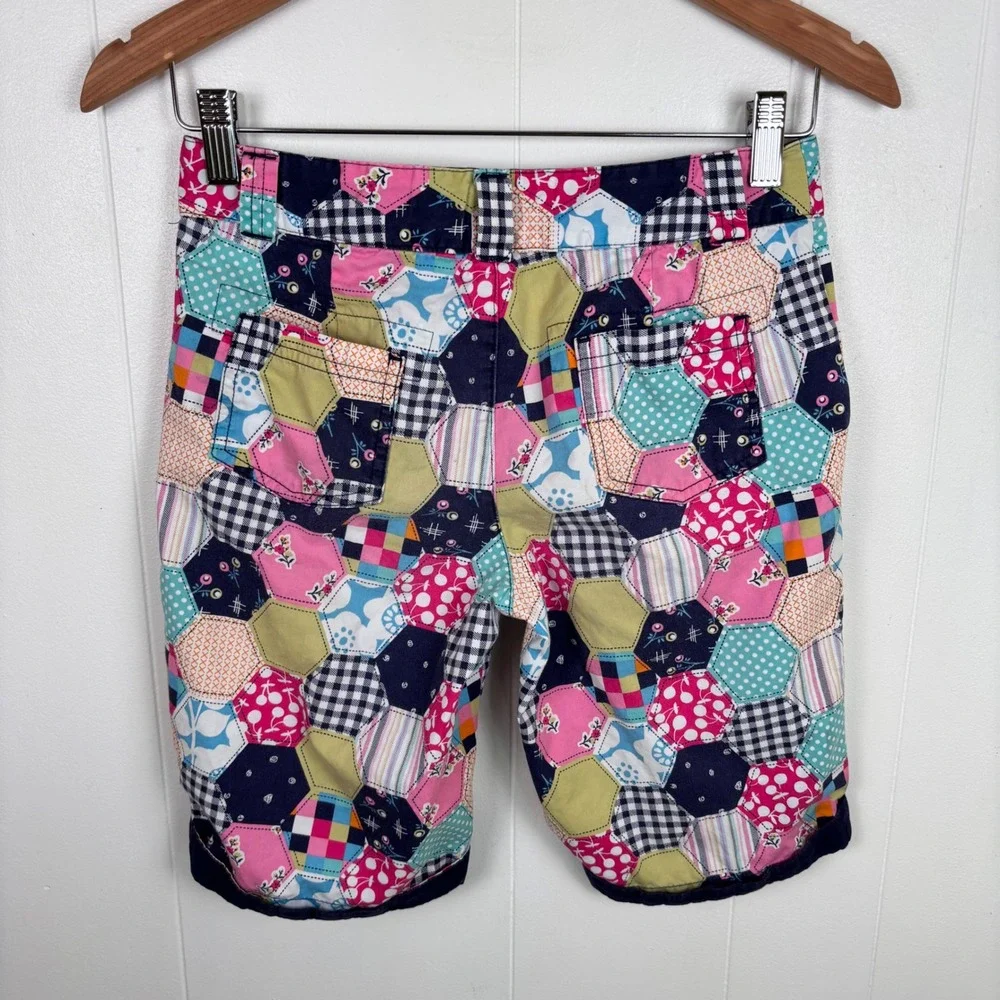 Y2K Cherokee Girl's Patchwork Print Bermuda Cotton Colorful Shorts - Size‎ 10/12
